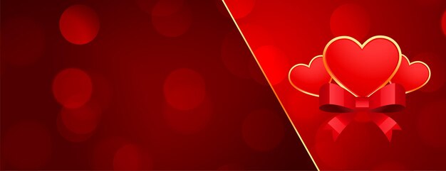 Nice happy valentines day hearts banner with text space