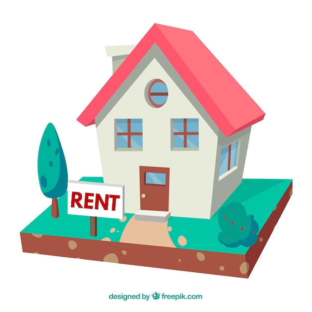 Free vector nice house for rent background