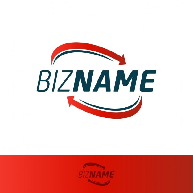 Free Vector nice logo with two red arrows