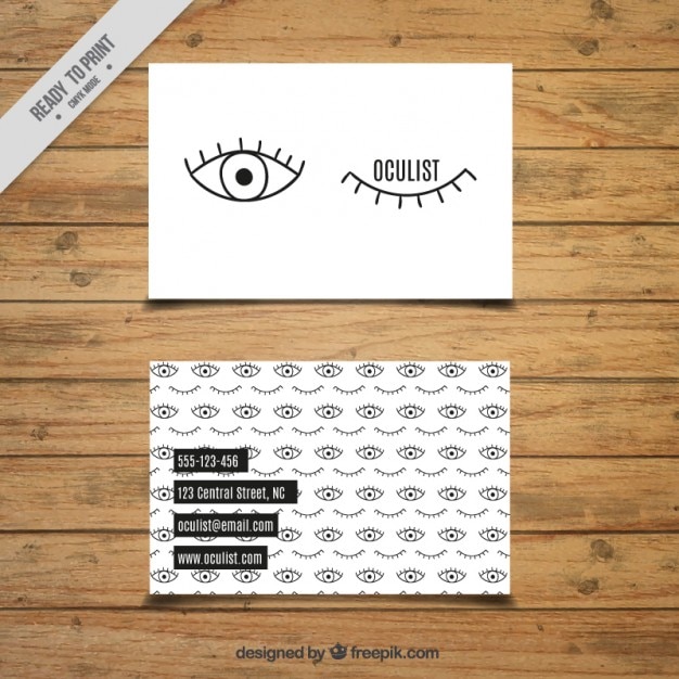 Free vector nice oculist card