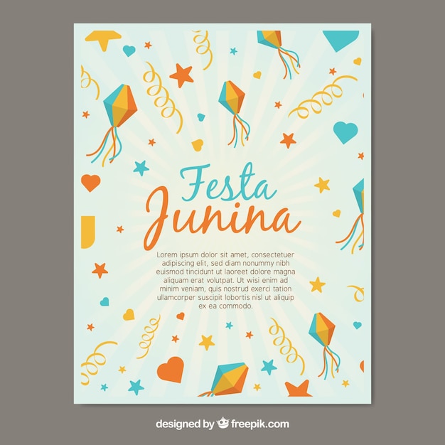 Free vector nice party invitation with traditional elements