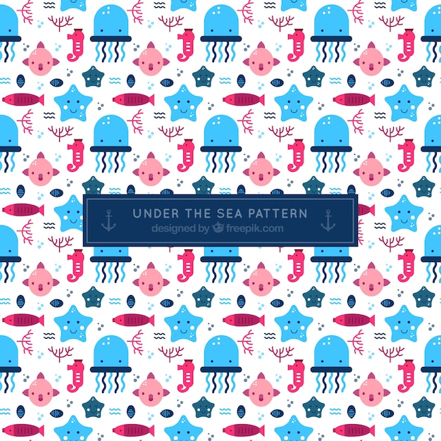 Nice pattern of sea creatures