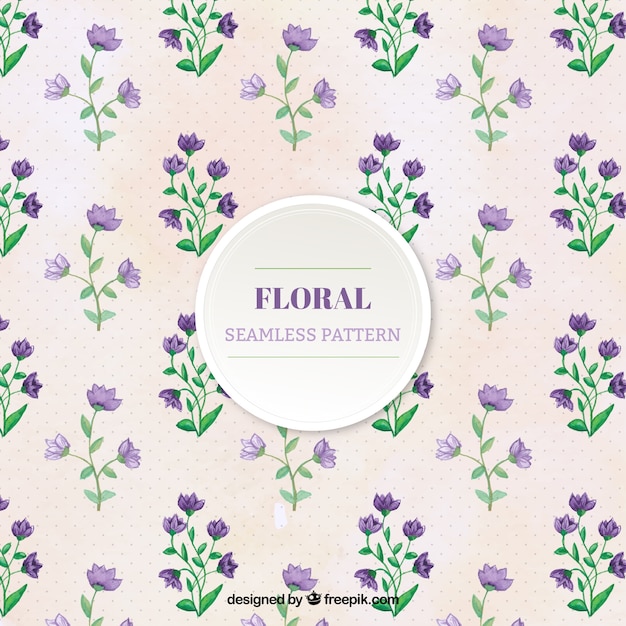 Free vector nice pattern with purple plants