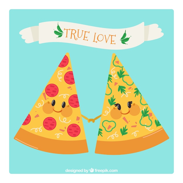 Nice pieces of pizza background 