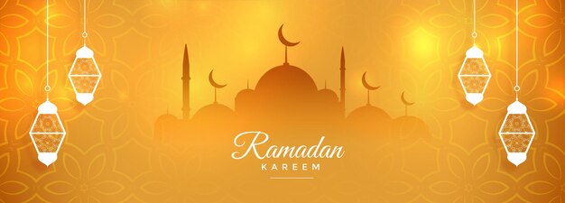 Nice ramadan kareem month celebration banner