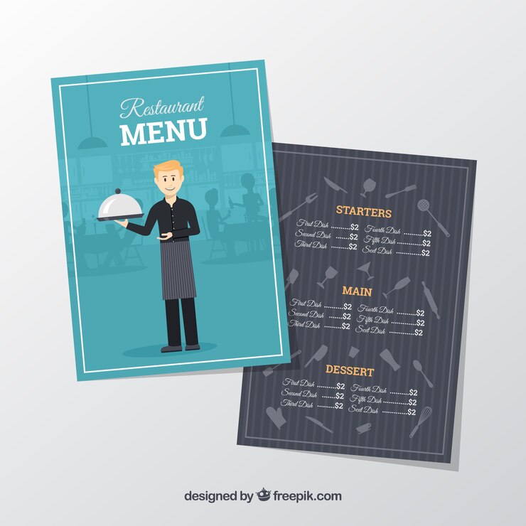 Free Vector nice restaurant menu
