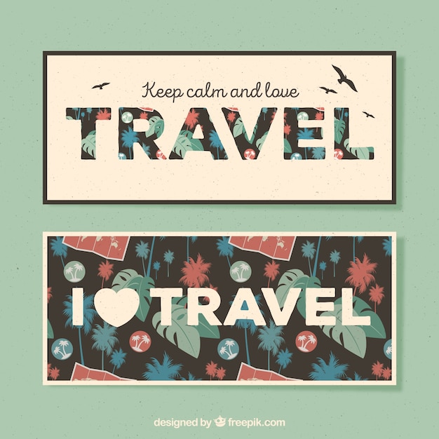 Nice retro travel banners