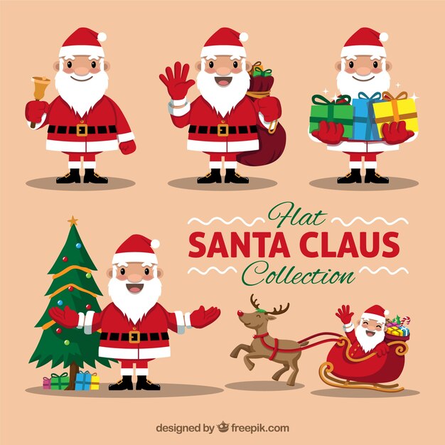 Nice santa claus pack with objects