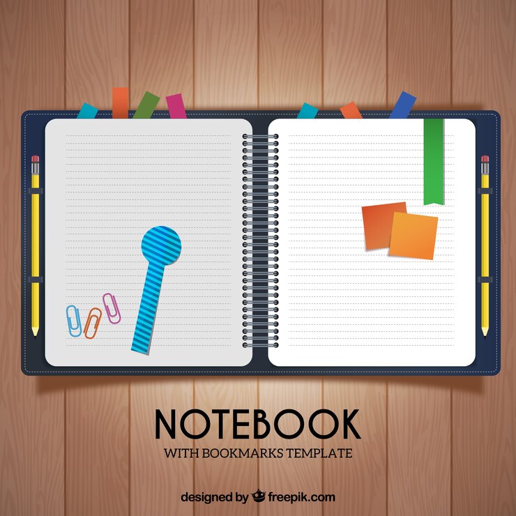 Free Vector nice schedule with notes and clips