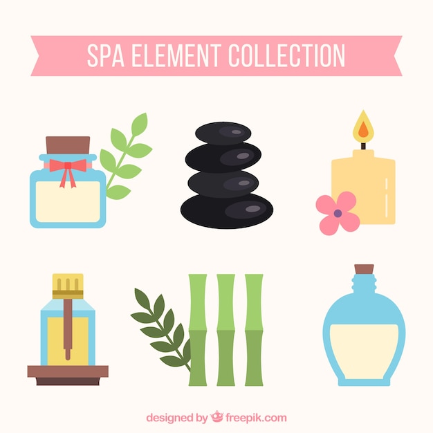 Free vector nice spa element collection