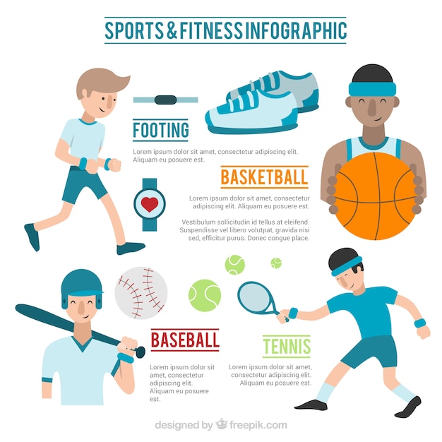 Free vector nice sports infography