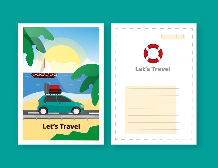 Free Vector nice summer postcard