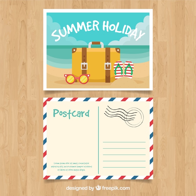 Free vector nice summer postcard