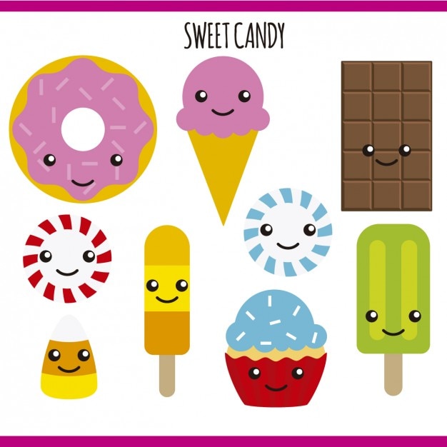 Free vector nice sweets collection