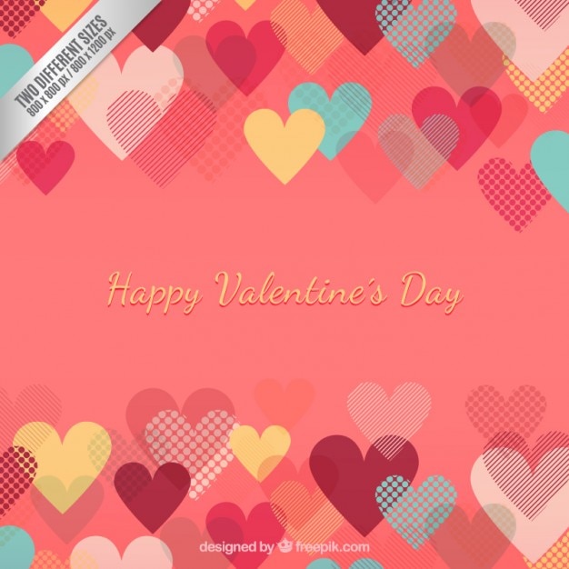 Free vector nice valentine hearts background