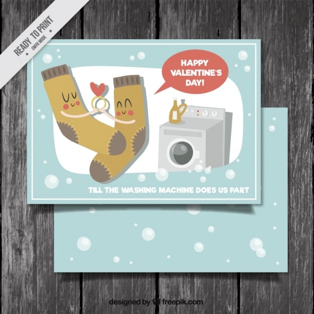 Free vector nice vintage card of socks in love