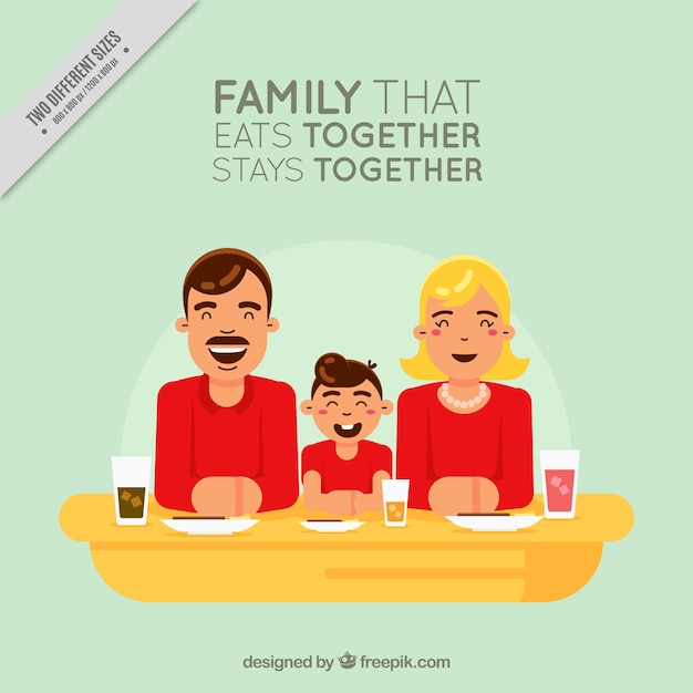 Free vector nice vintage family with inspiring message