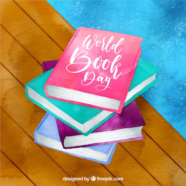 Nice watercolour background for the world book day