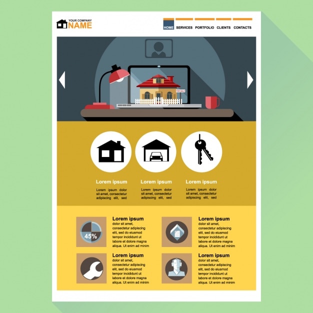 Free Vector nice web template