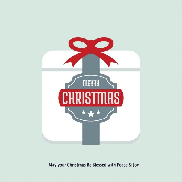 Free Vector nice white christmas gift