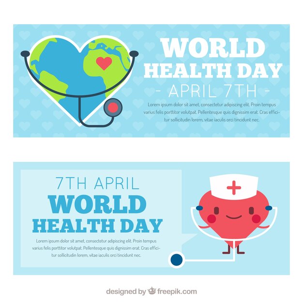 Nice world health day banners
