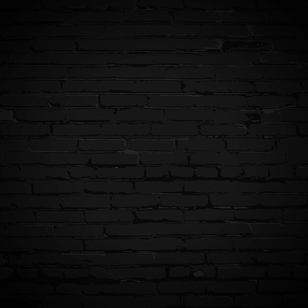 Night black brick wall illustration Grunge blank stonework facade texture