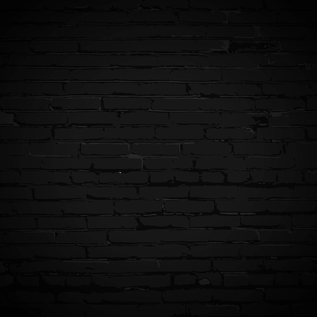 Night black brick wall illustration Grunge blank stonework facade texture