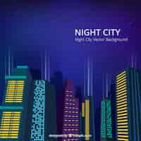 Free vector night city background