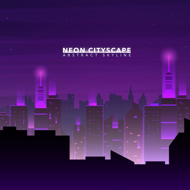 night city skyline background