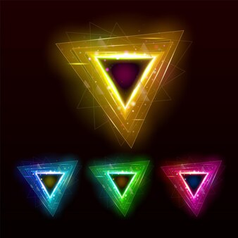 Night club decoration triangle shape set