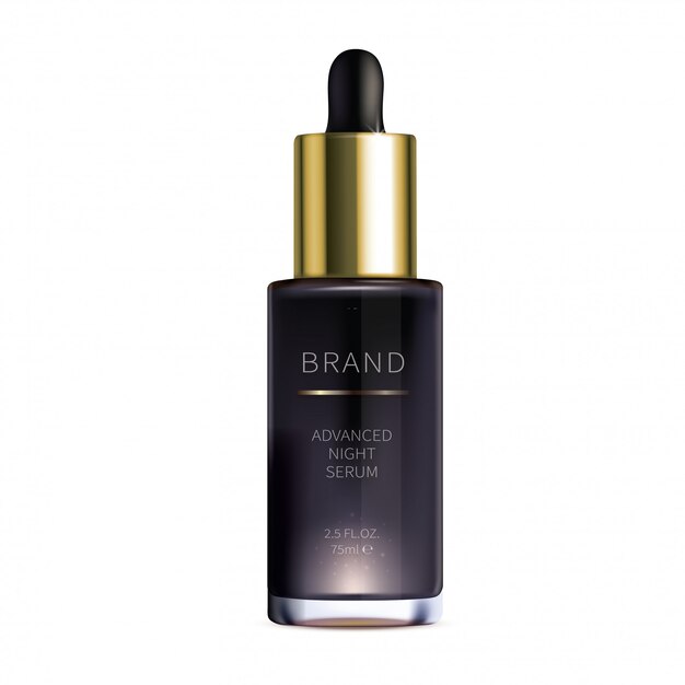 Night cosmetic serum for face skin care