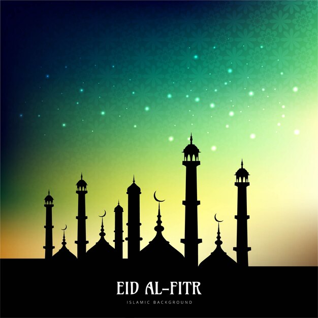 Night eid al fitr background