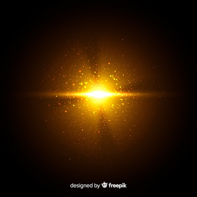 Night golden explosion particle effect