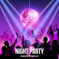 Бесплатное векторное изображение night party