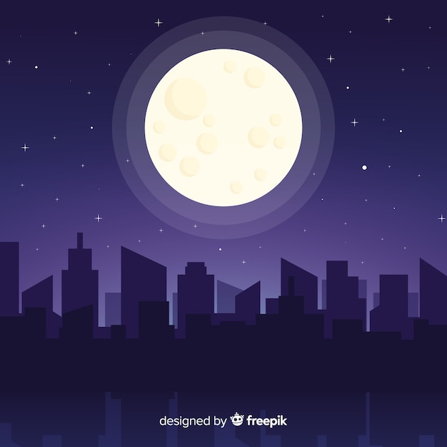 Бесплатное векторное изображение Фон ночного неба
