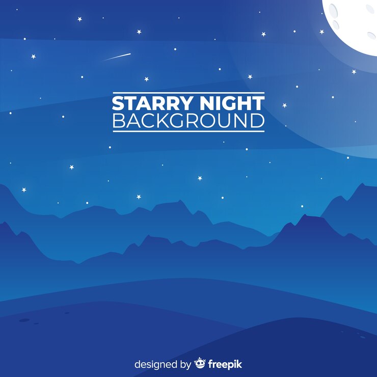 Free Vector night sky background