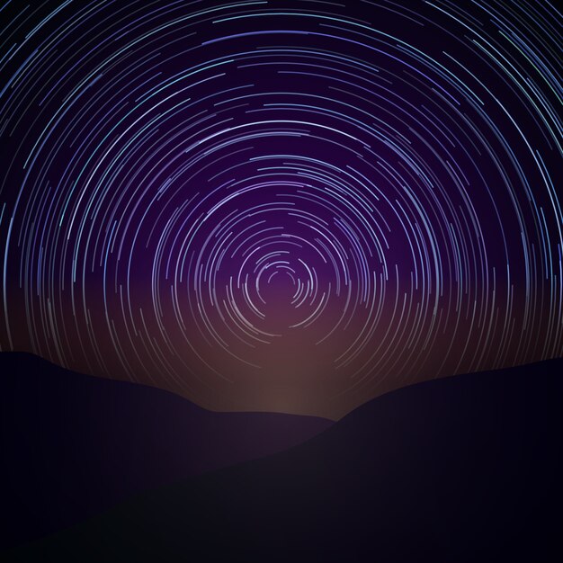 스타 산책로가있는 밤하늘. 벡터 은하수. 천문학 시간, 자연의 아름다움 자연 그림