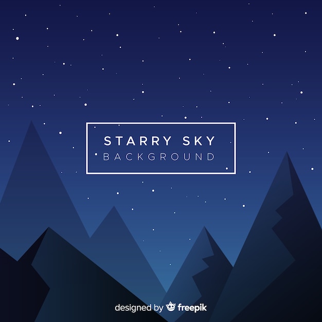 Бесплатное векторное изображение Ночное звездное небо фон