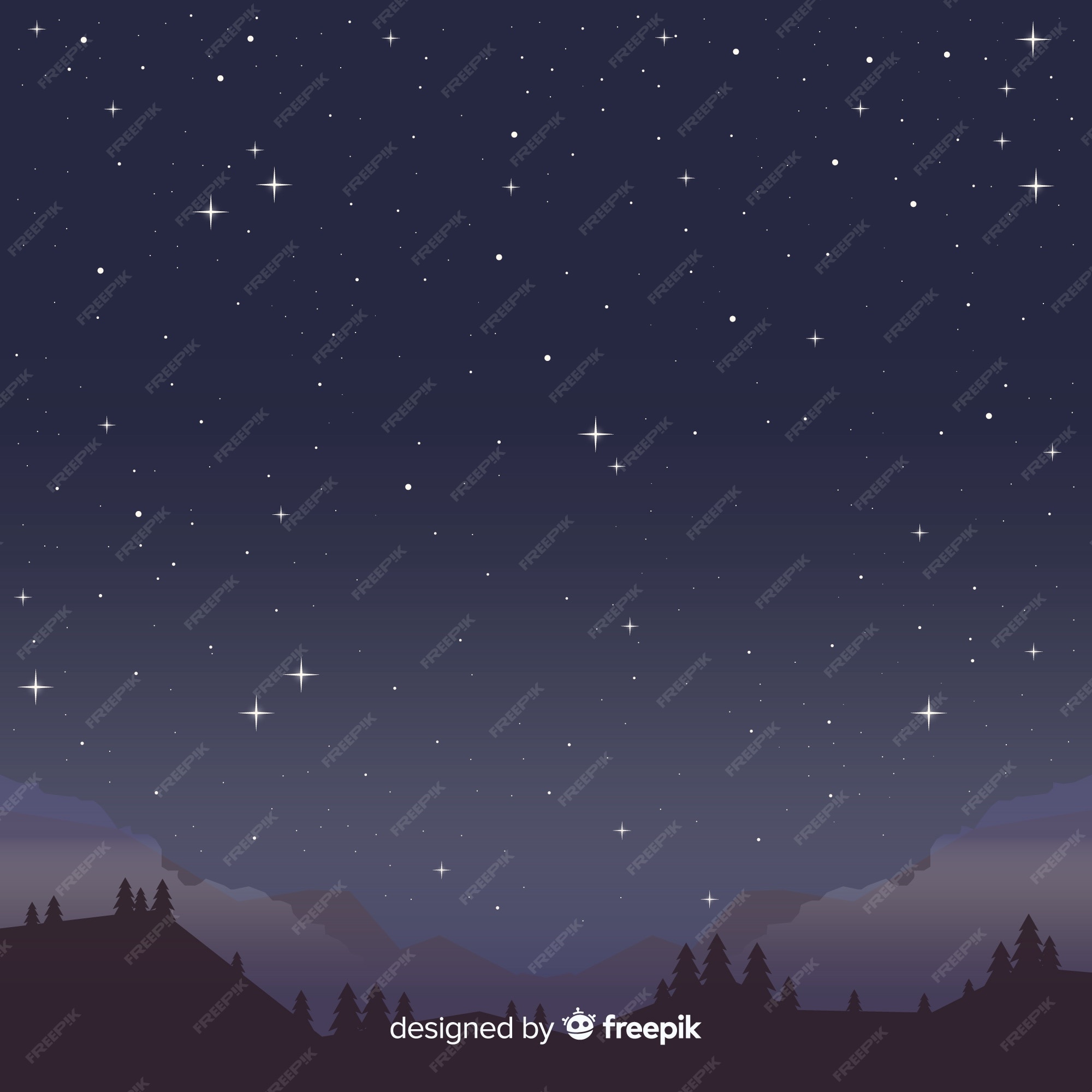 starry night background clipart