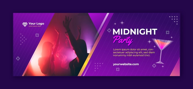 Nightclub and nightlife party social media cover template