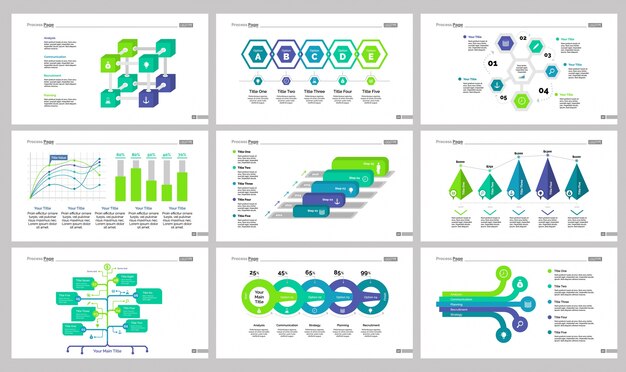 Nine Analytics Slide Templates Set