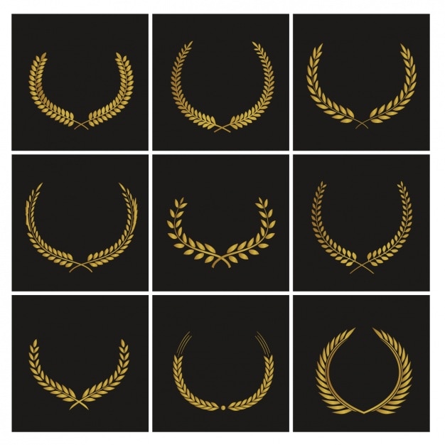 Free vector nine badges for awards