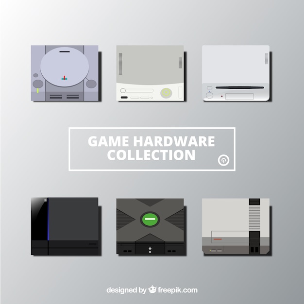 Free vector nine different consoles