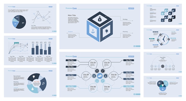 Nove economia slide template set