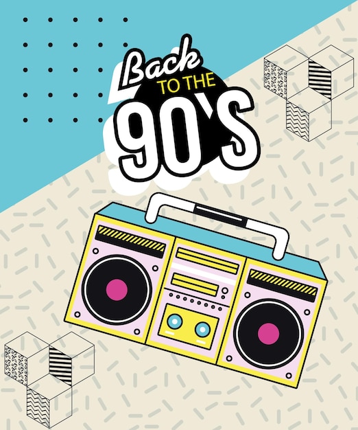 Free vector nineties nostalgia card