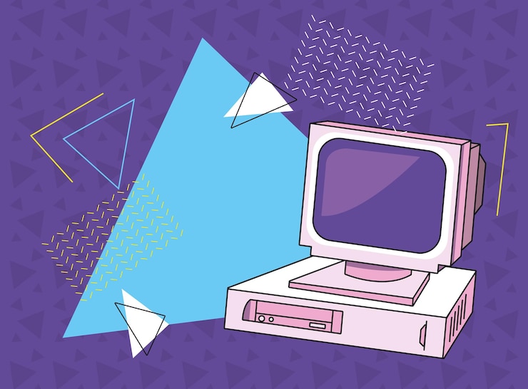 Free Vector nineties nostalgia poster