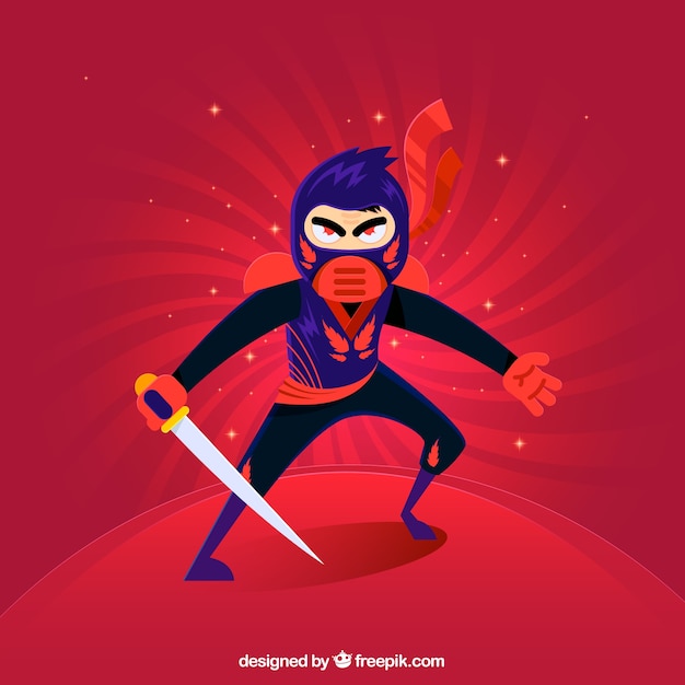 Free vector ninja background