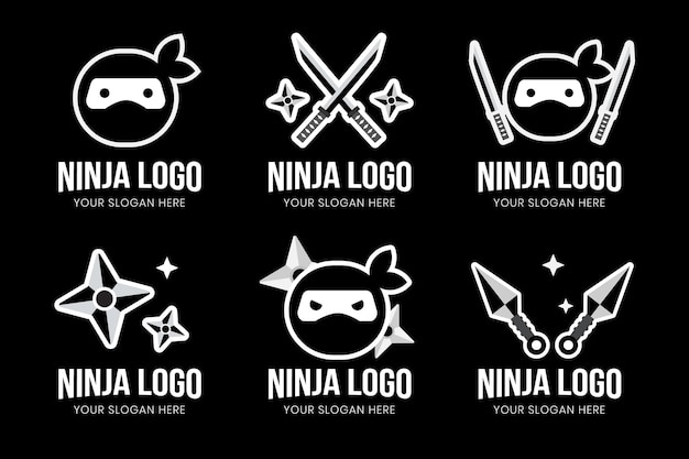 Ninja logo in flat design