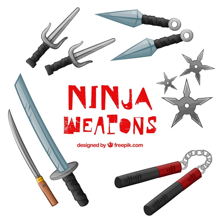 Free Vector ninja weapons collection