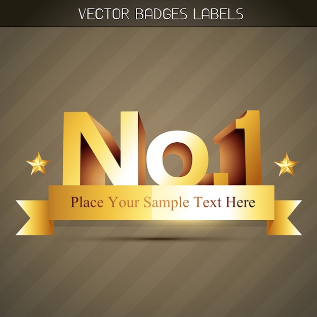 Free vector no 1 label design